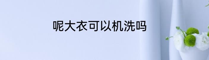 呢大衣可以机洗吗