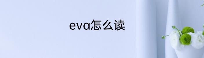 eva怎么读