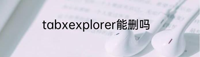 tabxexplorer能删吗