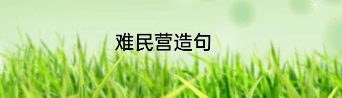 难民营造句