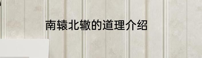 南辕北辙的道理介绍