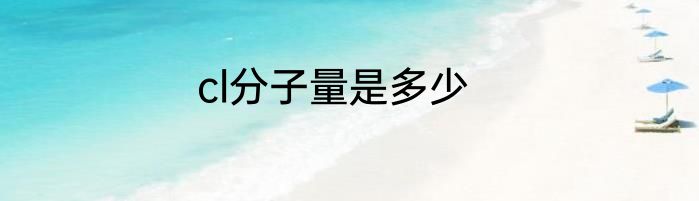 cl分子量是多少