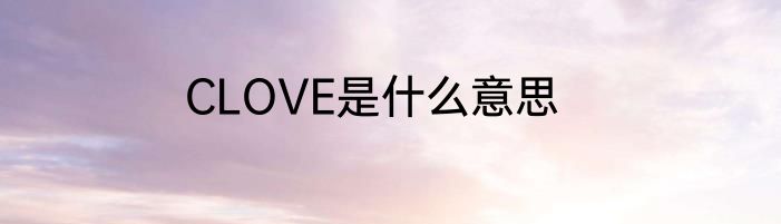 CLOVE是什么意思
