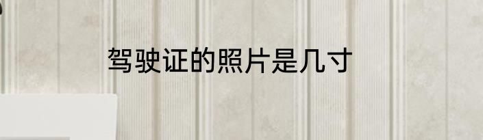 驾驶证的照片是几寸