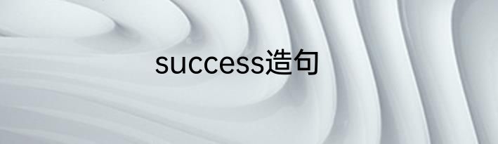 success造句