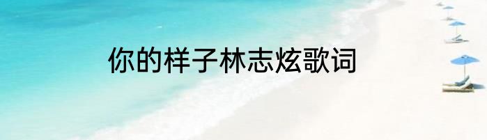 你的样子林志炫歌词