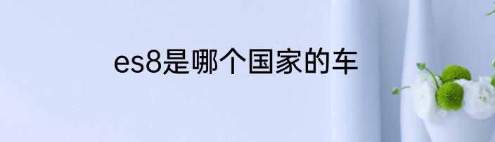 es8是哪个国家的车