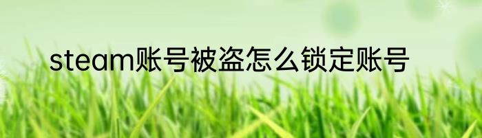 steam账号被盗怎么锁定账号