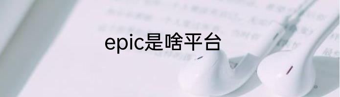epic是啥平台