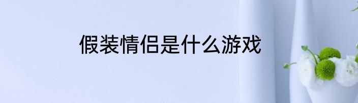 假装情侣是什么游戏