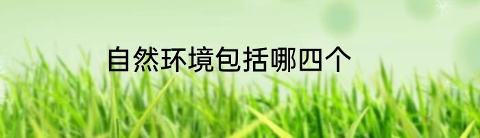 自然环境包括哪四个