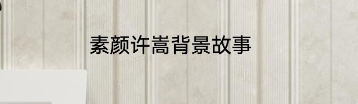 素颜许嵩背景故事