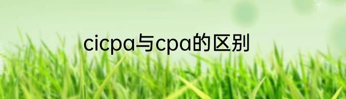 cicpa与cpa的区别