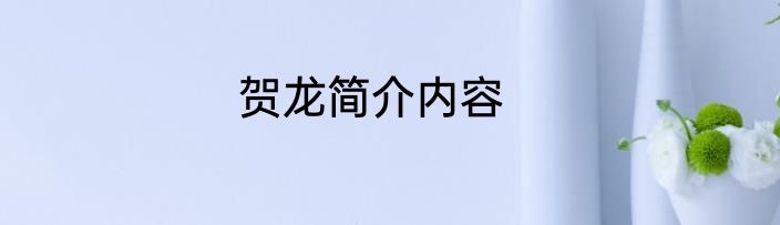 贺龙简介内容
