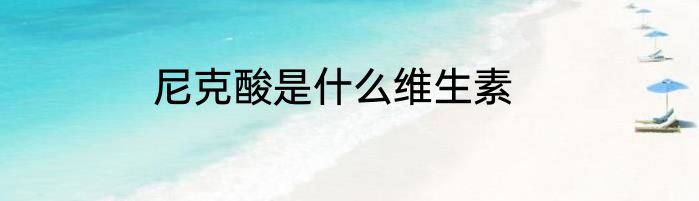 尼克酸是什么维生素