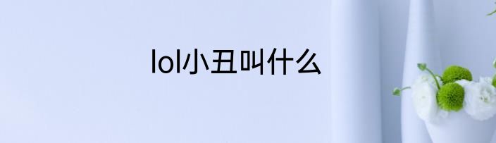lol小丑叫什么