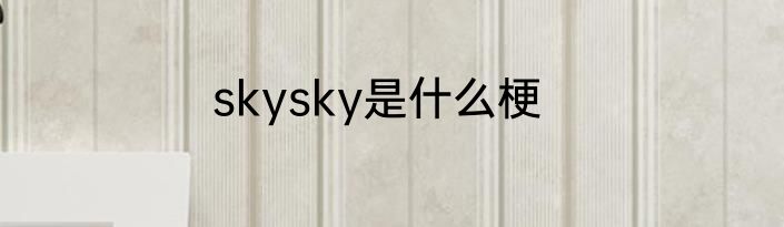 skysky是什么梗