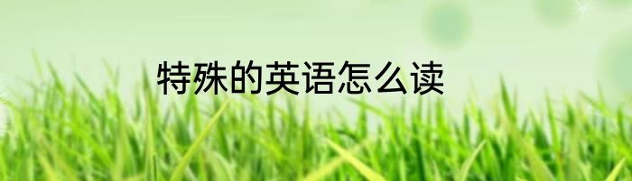 特殊的英语怎么读