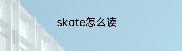 skate怎么读