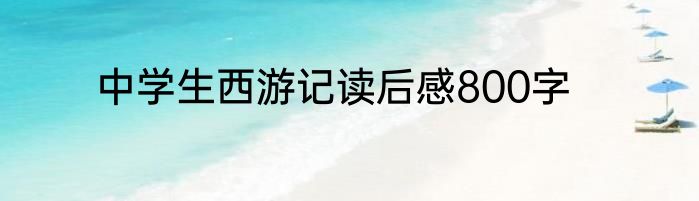 中学生西游记读后感800字