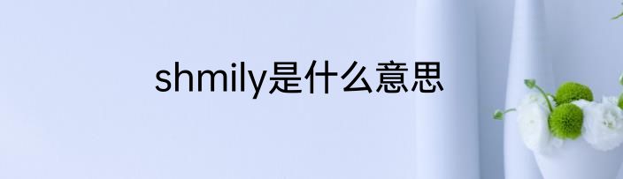 shmily是什么意思