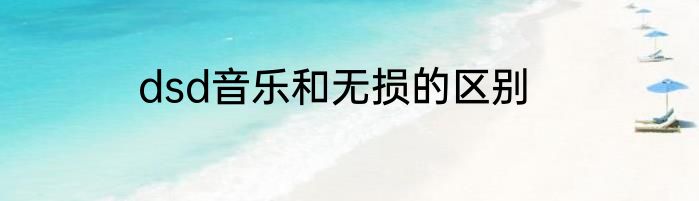 dsd音乐和无损的区别