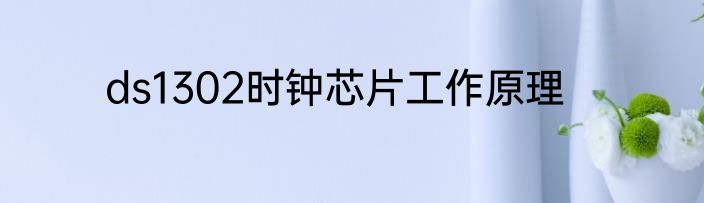 ds1302时钟芯片工作原理
