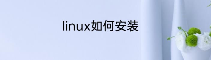linux如何安装
