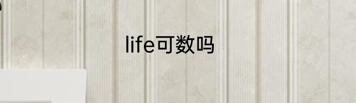 life可数吗
