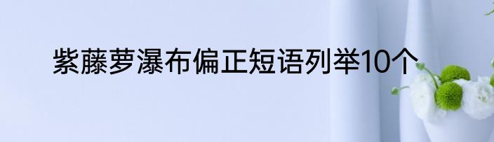 紫藤萝瀑布偏正短语列举10个