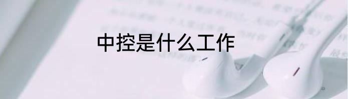 中控是什么工作
