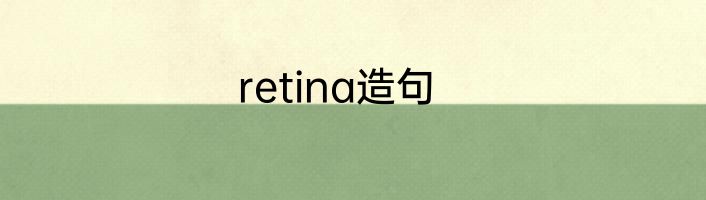 retina造句