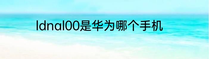 ldnal00是华为哪个手机