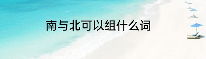 南与北可以组什么词