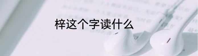 梓这个字读什么