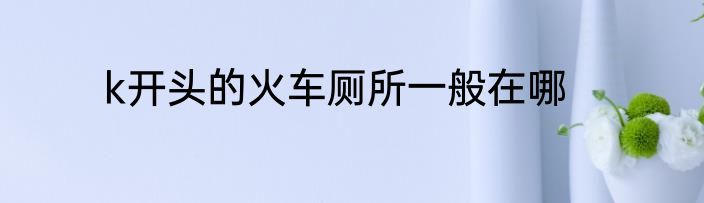 k开头的火车厕所一般在哪