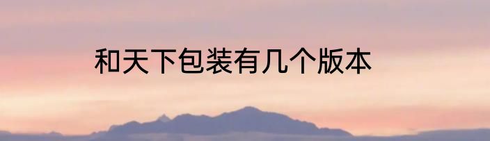 和天下包装有几个版本