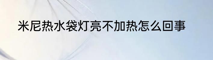 米尼热水袋灯亮不加热怎么回事