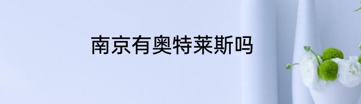 南京有奥特莱斯吗