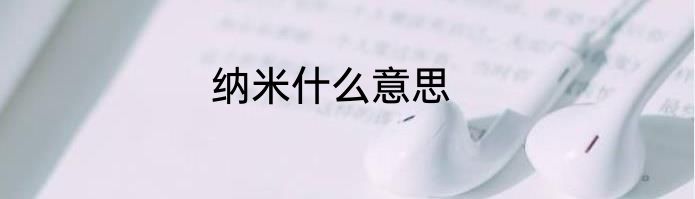 纳米什么意思