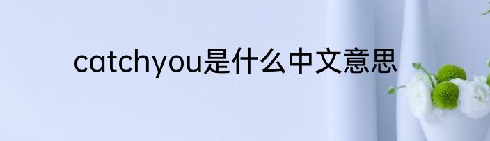 catchyou是什么中文意思