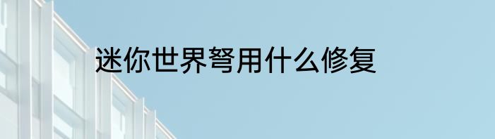 迷你世界弩用什么修复