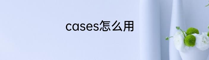 cases怎么用