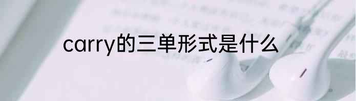 carry的三单形式是什么