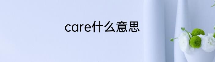 care什么意思
