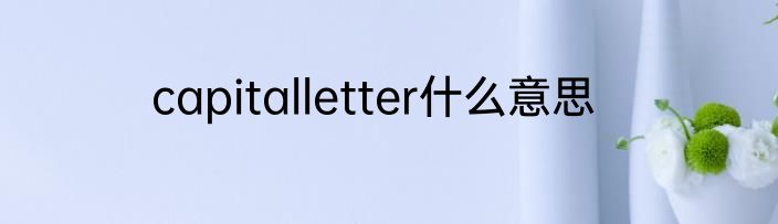 capitalletter什么意思