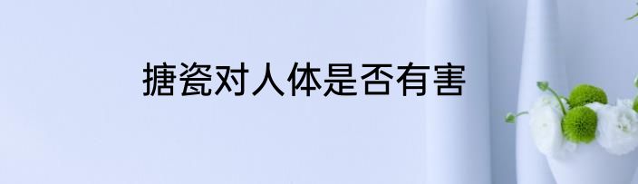 搪瓷对人体是否有害
