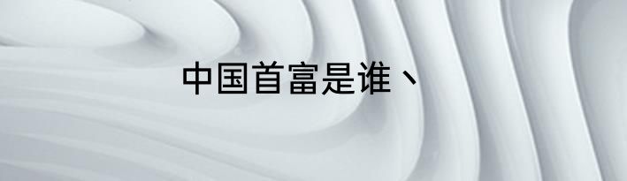 中国首富是谁丶