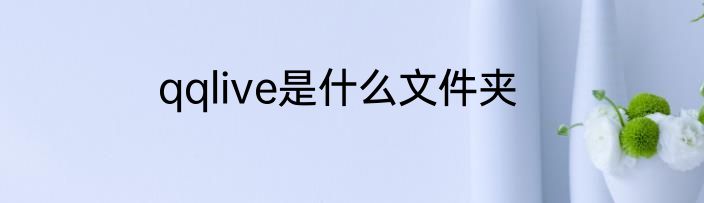 qqlive是什么文件夹