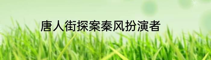 唐人街探案秦风扮演者